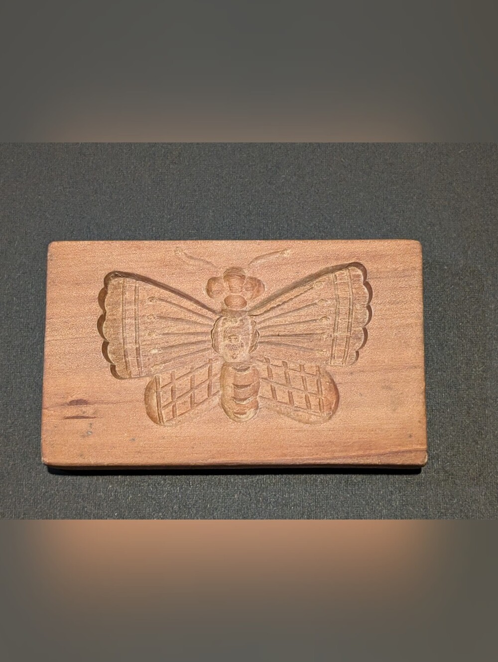 Vintage Traditional Cookie Press - Scandinavian - Butter Mold - Butterfly Carved